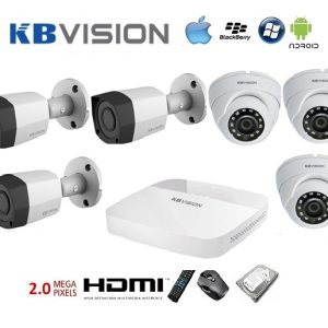 Lắp đặt trọn bộ 5 camera giám sát 4.0MP KBvision