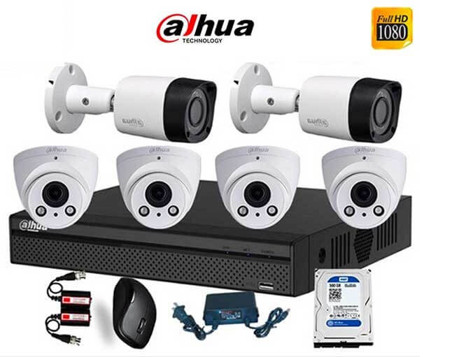 Lắp đặt trọn bộ 5 camera giám sát 1.0MP Dahua