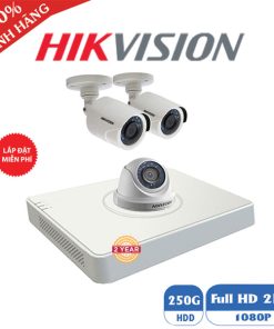 Lắp Đặt Trọn Bộ 7 Camera Giám Sát 1.0Mp Hikvision