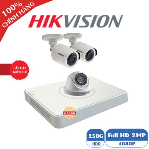 Lắp Đặt Trọn Bộ 7 Camera Giám Sát 1.0Mp Hikvision