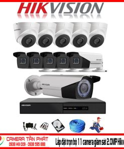 Lắp đặt trọn bộ 11 camera giám sát 2.0MP Hikvision