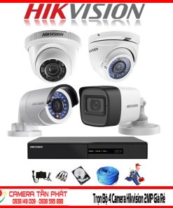 Trọn Bộ 4 Camera Hikvision 2MP Giá Rẻ
