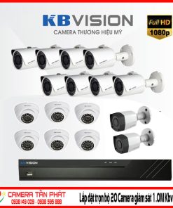 Lắp đặt trọn bộ 20 Camera giám sát 1.0M Kbvision