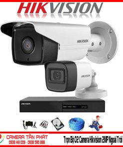 Trọn Bộ 02 Camera Hikvision 2MP Ngoài Trời