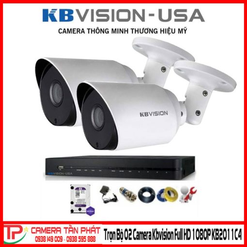 Trọn Bộ 02 Camera Kbvision Full Hd 1080P Kb2011C4
