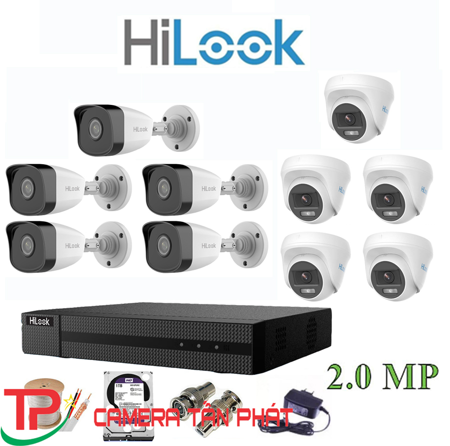 Lắp đặt trọn bộ 10 camera giám sát 2.0MP HiLook
