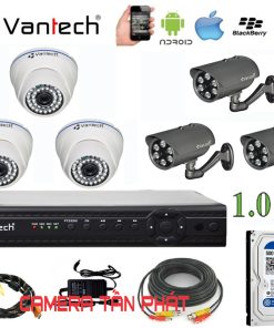 Lắp đặt trọn bộ 3 camera giám sát 2.0M Vantech