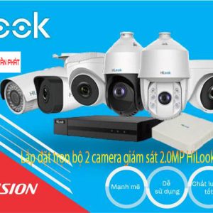 Lắp đặt trọn bộ 3 camera giám sát 2.0MP HiLook