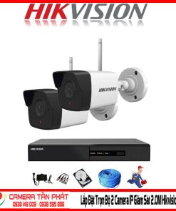 Lắp Đặt Trọn Bộ 2 Camera IP Giám Sát 2.0M Hikvision