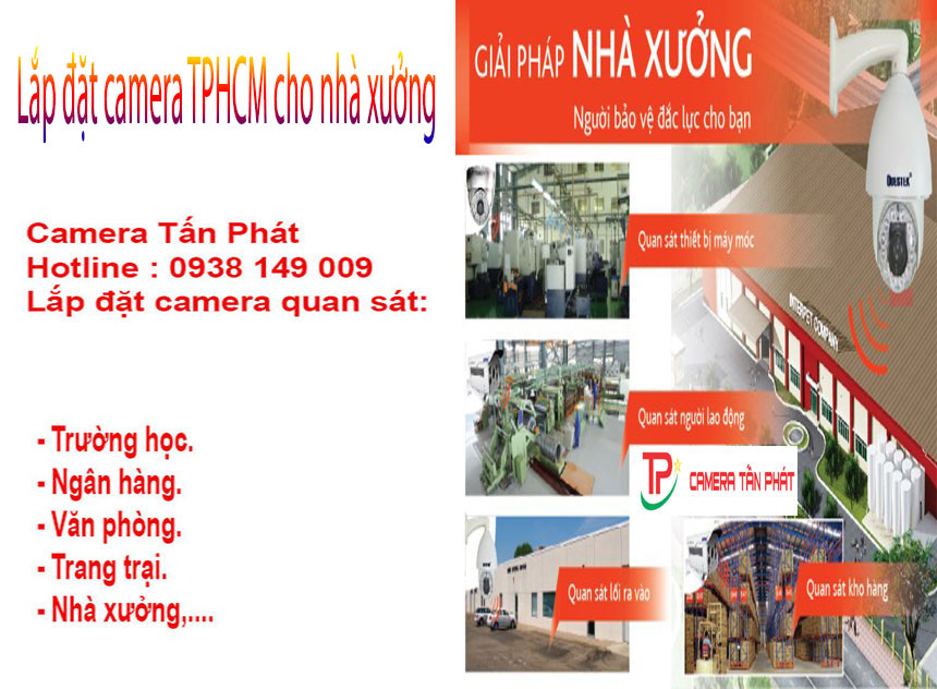Lắp đặt camera cho nhà xưởng ở huyện Bình Chánh