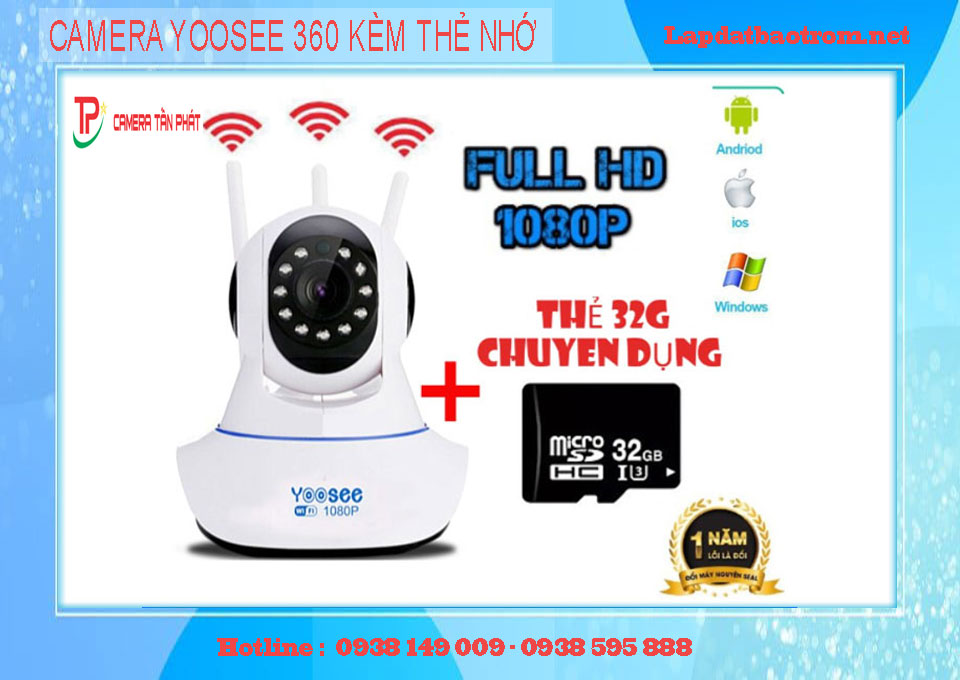 Camera Yoosee 360 Kèm Thẻ Nhớ