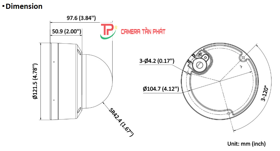 Hikvision DS-2CD1147G2H-LIUF – Camera bán cầu 4MP cho hình ảnh rõ nét!