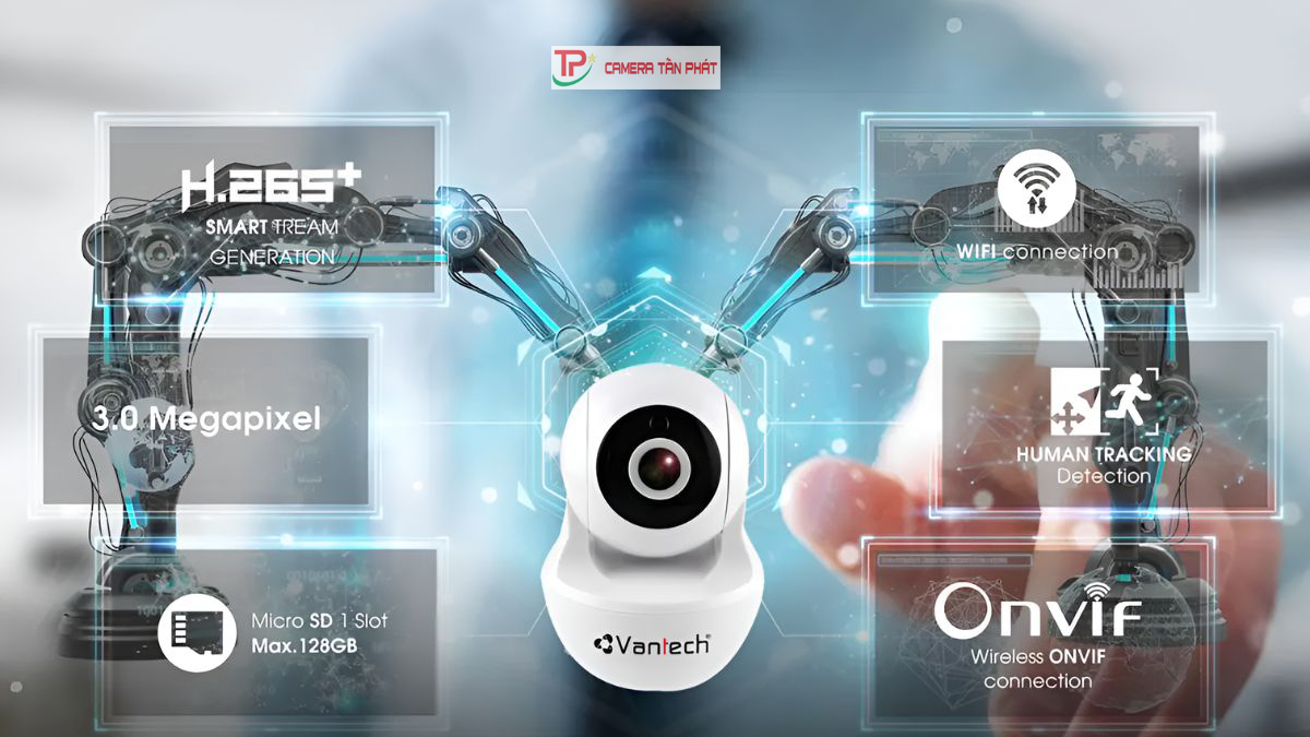Camera IP Vantech VP-253: Mắt thần thông minh cho văn phòng 1 camera vantech v3